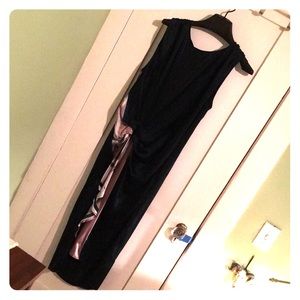 All Saints silk printed sheath dress.